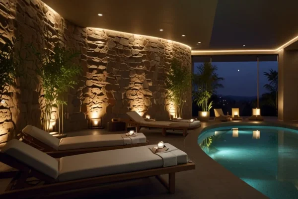 Peninsula Hot Springs at Night