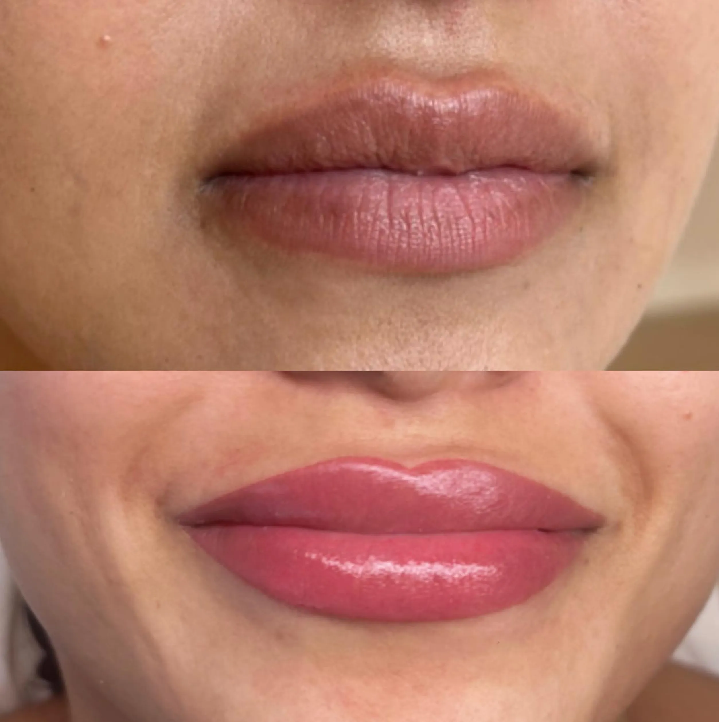 lip blush before and after