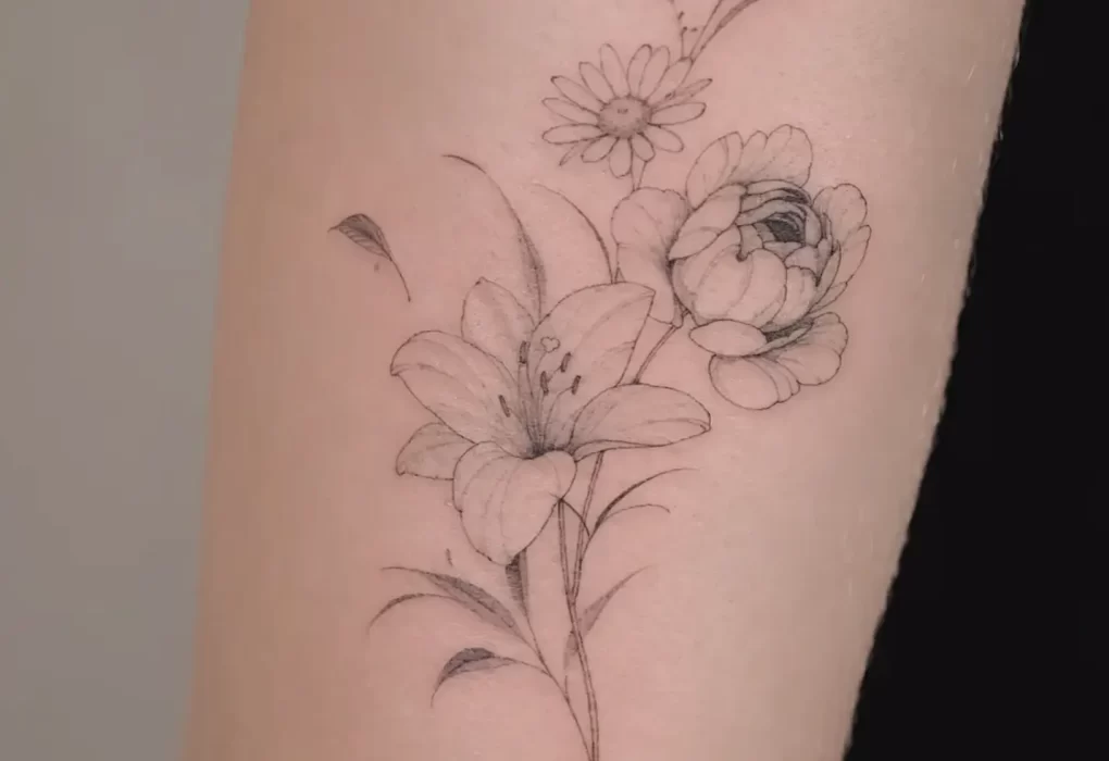 fine line spine tattoo